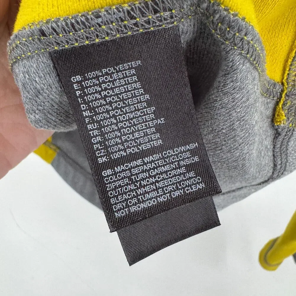 The North Face 1/2 Zip Mens‎ Medium Gray Yellow Pullover Gorpcore Outdoor Layer